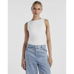 PIECES dame bodystocking top PCNEJA - Bright White