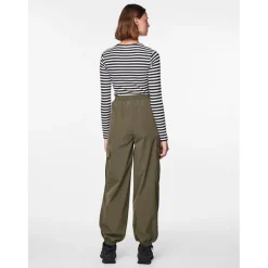 PIECES dame bukser PCANNA - Deep Lichen Green New