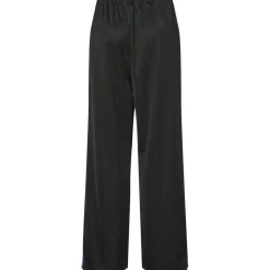 PIECES dame bukser PCFELICIA - Black Ultraviolet/white stripe