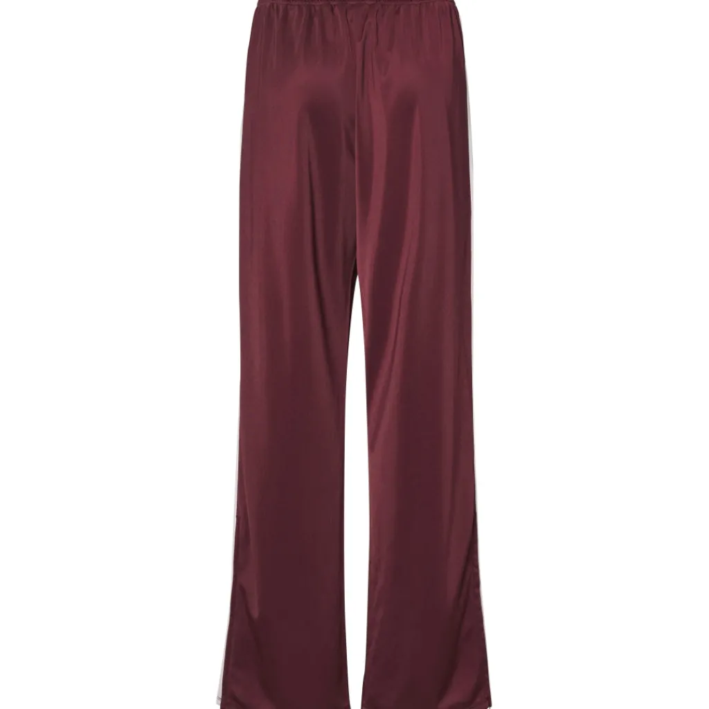 PIECES dame bukser PCFELICIA - Tawny Port Pinkaboo/white stripe Sale