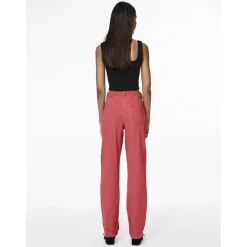PIECES dame bukser PCFRIA - High Risk Red Washed Best