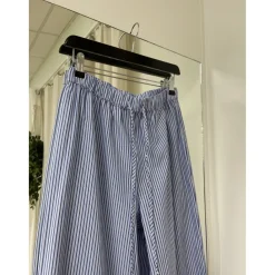 PIECES dame bukser PCHOLLY - Deep Ultramarine WHITE New