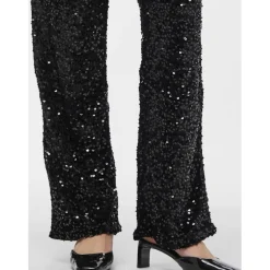 PIECES dame bukser PCKAM - Black Black sequins Sale