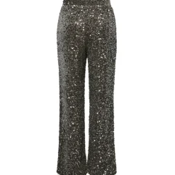 PIECES dame bukser PCKAM - Morel Silver sequin Clearance