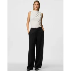 PIECES dame bukser PCKAMIL - Black Sale