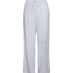 PIECES dame bukser PCPIA - Bright White Stripes:Navy Blazer Clearance