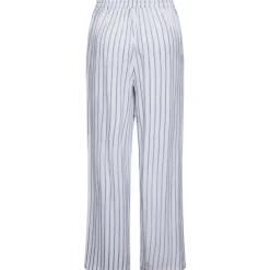 PIECES dame bukser PCPIA - Bright White Stripes:Navy Blazer Clearance