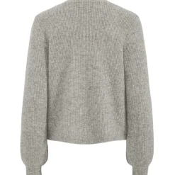 PIECES dame cardigan PCANNA - Dove Silver Glitter Bow