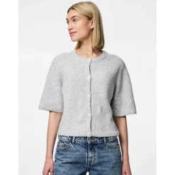 PIECES dame cardigan PCSILLY - Light Grey Melange
