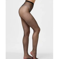 PIECES dame glitter tights PCCLAIRE - Black Discount
