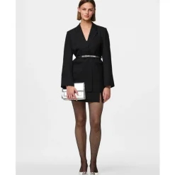 PIECES dame glitter tights PCCLAIRE - Black Discount