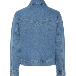PIECES dame jakke PCELMA - Medium blue denim
