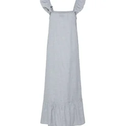 PIECES dame kjole PCAPIA - Nautical Blue Stripes Bright white Hot