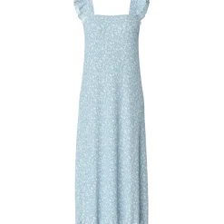 PIECES dame kjole PCFLORA - Cashmere Blue Small flower Hot