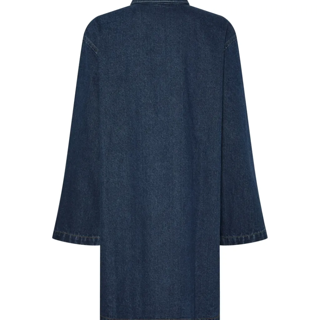 PIECES dame kjole PCFLORA - Medium blue denim Sale