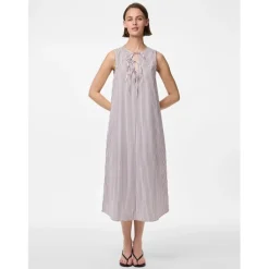 PIECES DAME KJOLE PCJENNA - Pink Tulle Delicioso and Bright White New