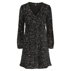PIECES dame kjole PCKAM - Black Black sequins Online