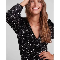 PIECES dame kjole PCKAM - Black Silver Online