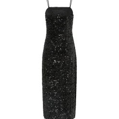 PIECES dame kjole PCKAM - Black Black sequins Discount