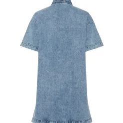 PIECES dame kjole PCKENYA - Medium blue denim Clearance