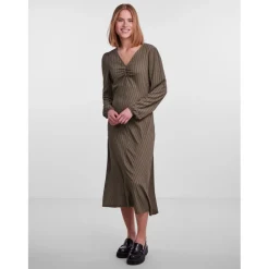 PIECES dame kjole PCLUNA - Deep Lichen Green SKY CAPTAIN Outlet