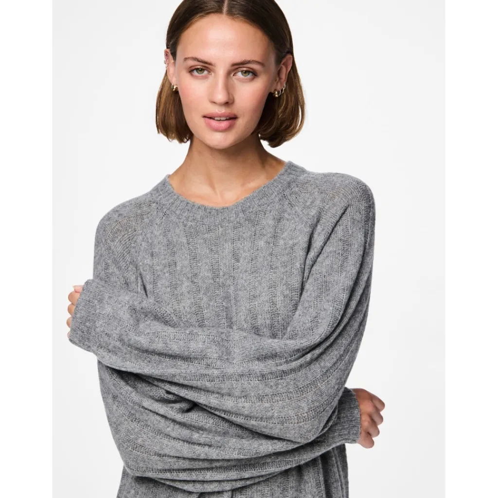 PIECES dame kjole PCMAGGY - Medium grey melange Online