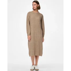 PIECES dame kjole PCMAGGY - Taupe Gray Best