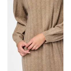 PIECES dame kjole PCMAGGY - Taupe Gray Best