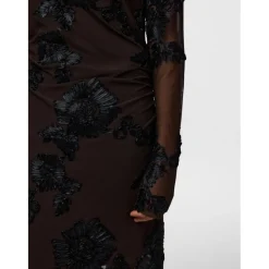 PIECES Dame Kjole PCOffia - Delicioso Black Satin Band