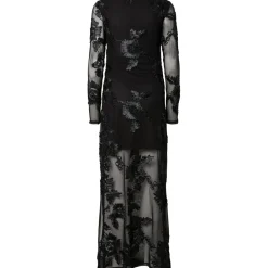 PIECES Dame Kjole PCOffia - Black black satin band New