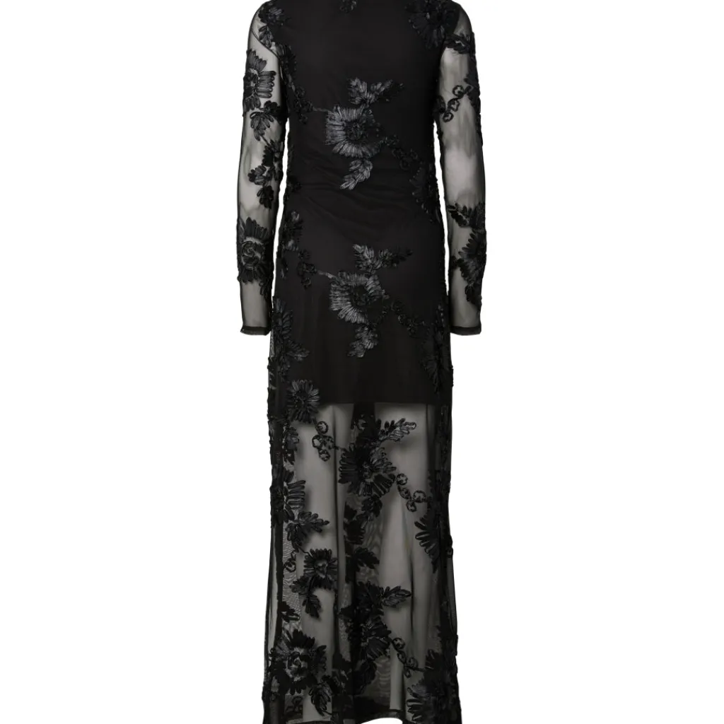 PIECES Dame Kjole PCOffia - Black black satin band New