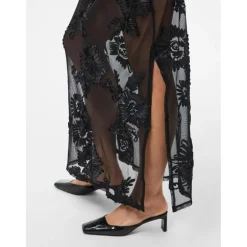 PIECES Dame Kjole PCOffia - Black black satin band New