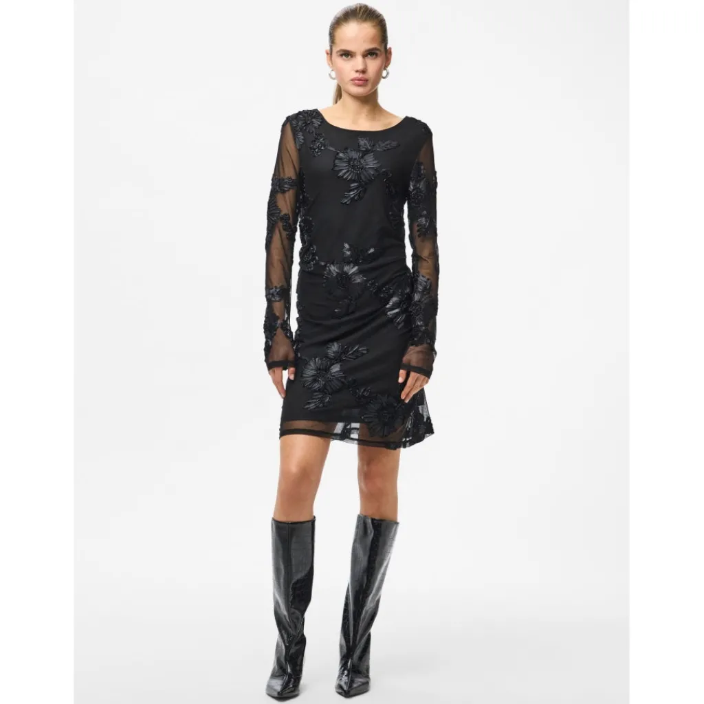 PIECES Dame Kjole PCOffia - Black black satin band