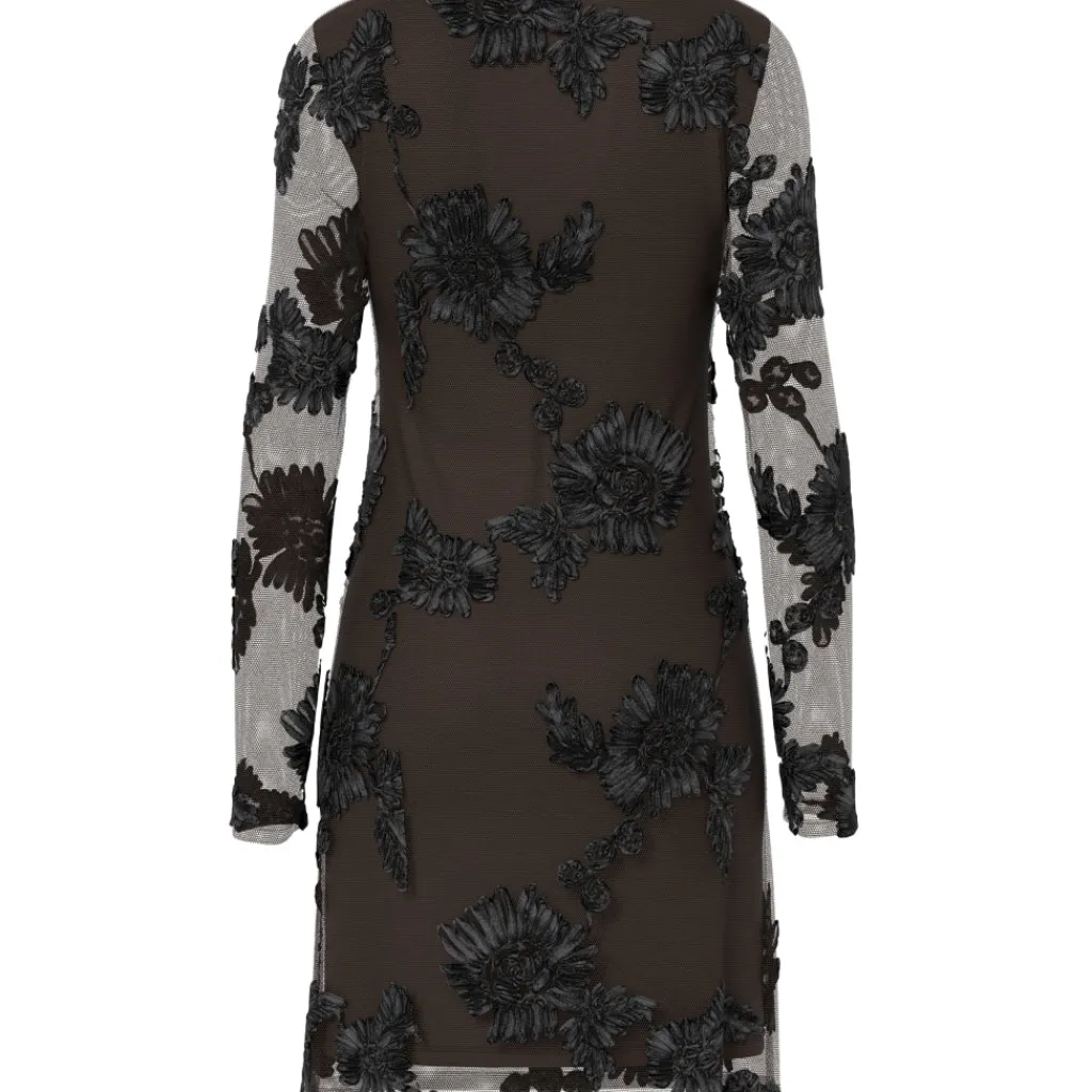 PIECES Dame Kjole PCOffia - Delicioso Black Satin Band Outlet