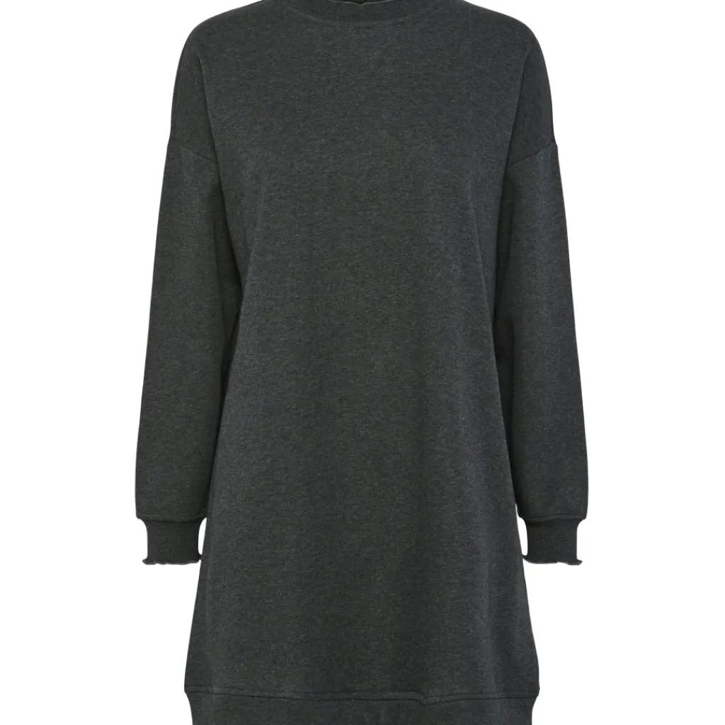 PIECES dame kjole PCPATRICE - Dark Grey Melange SUNDAY MORNING New