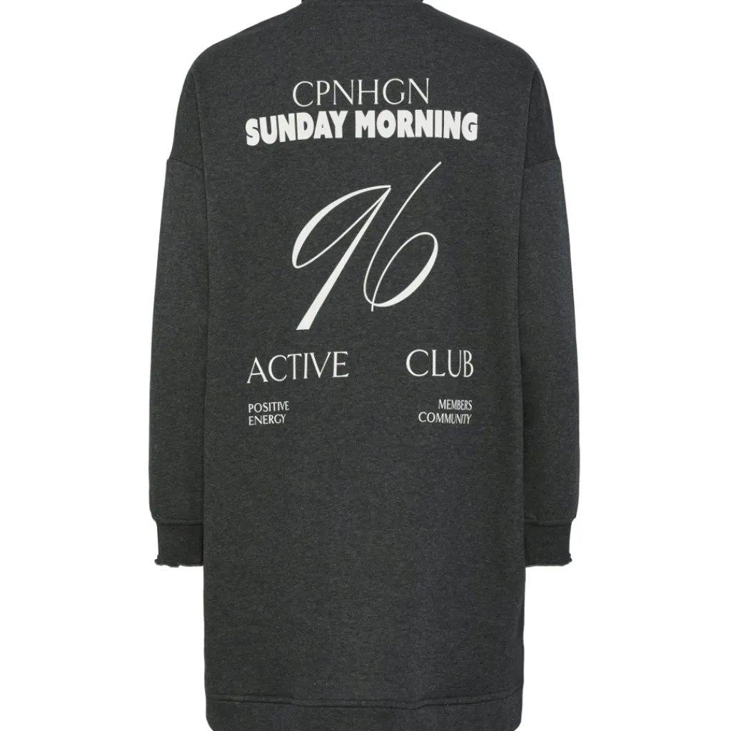 PIECES dame kjole PCPATRICE - Dark Grey Melange SUNDAY MORNING New