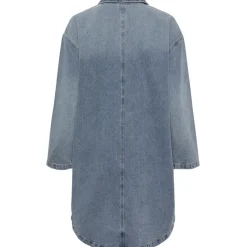 PIECES dame kjole PCRENE - Medium blue denim Discount