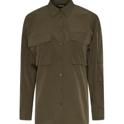 PIECES dame skjorte PCDRE - Deep Lichen Green New