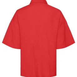 PIECES dame skjorte PCMILANO - Poppy Red