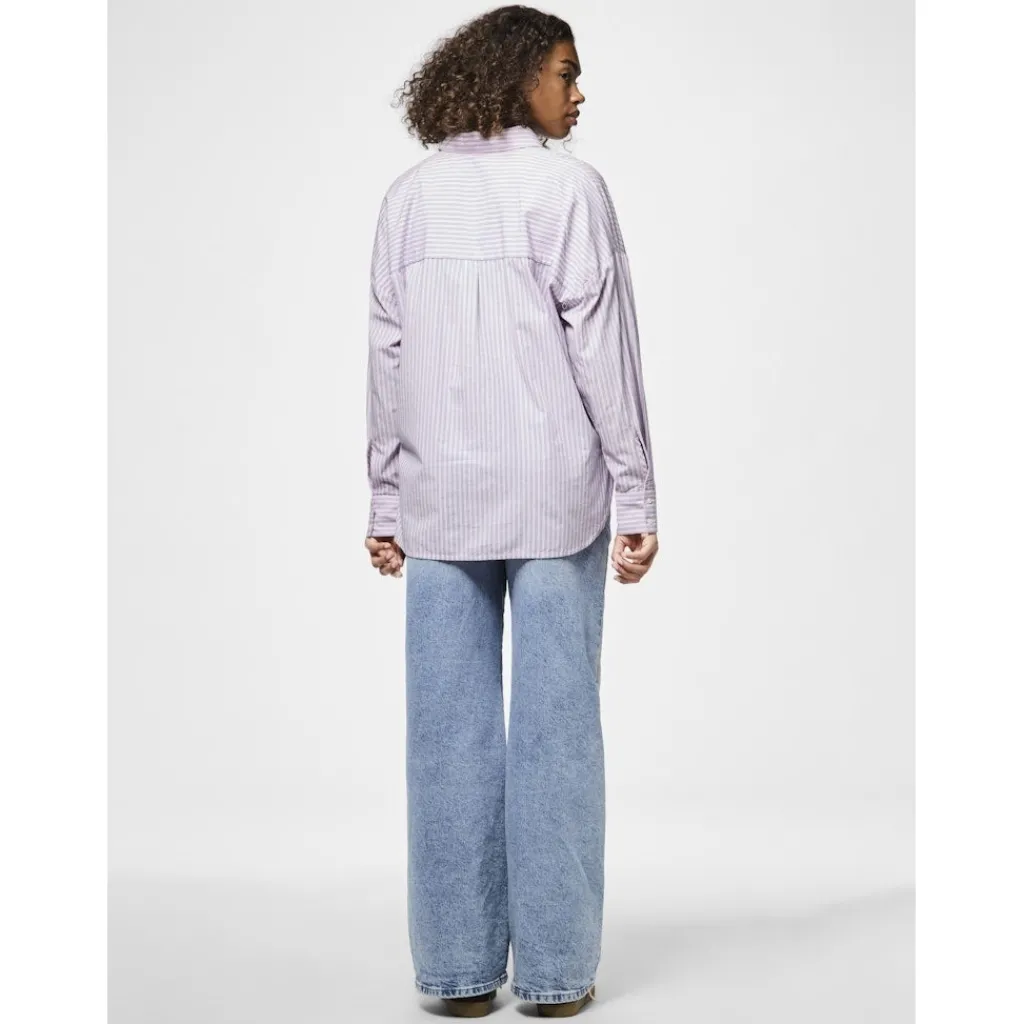 PIECES dame skjorte PCPIPPA - Bonbon stripes Clearance