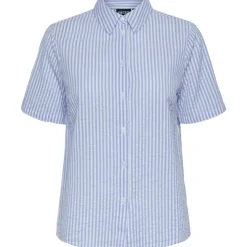 PIECES dame skjorte PCSALLY - Hydrangea CLOUD DANCER Clearance