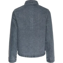 PIECES dame skjorte PCSIFFI - Grey Denim RHINESTONE Online