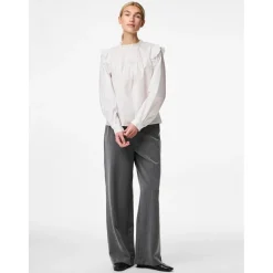 PIECES dame skjorte PCVELA - Bright White