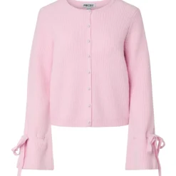PIECES dame strik cardigan PCRIKKE - Pink Tulle Sale