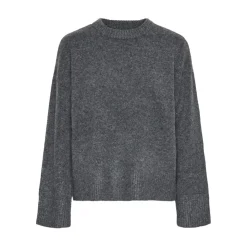 PIECES dame strik PCANA - Medium grey melange