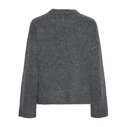 PIECES dame strik PCANA - Medium grey melange