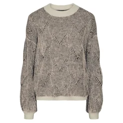 PIECES dame strik PCJENNA - Whitecap Gray black Outlet