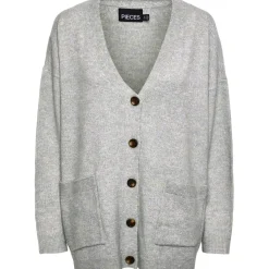 PIECES dame strik PCJULIANA - Light Grey Melange Hot