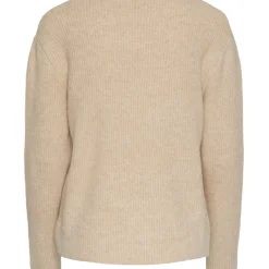 PIECES dame strik PCSILLY - White Pepper MELANGE Discount