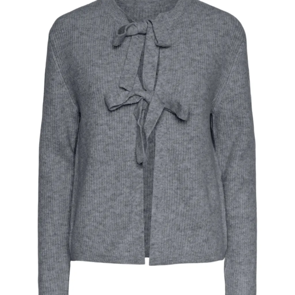 PIECES dame strik PCSILLY - Medium grey melange Hot